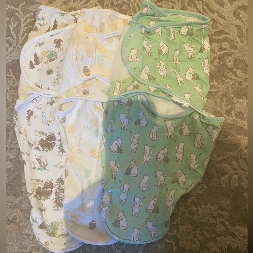 Aden and Anais 3 baby swaddles with zipper 100% cotton